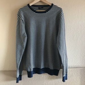 J. Crew Striped Crewneck Sweater Blue/Whit…